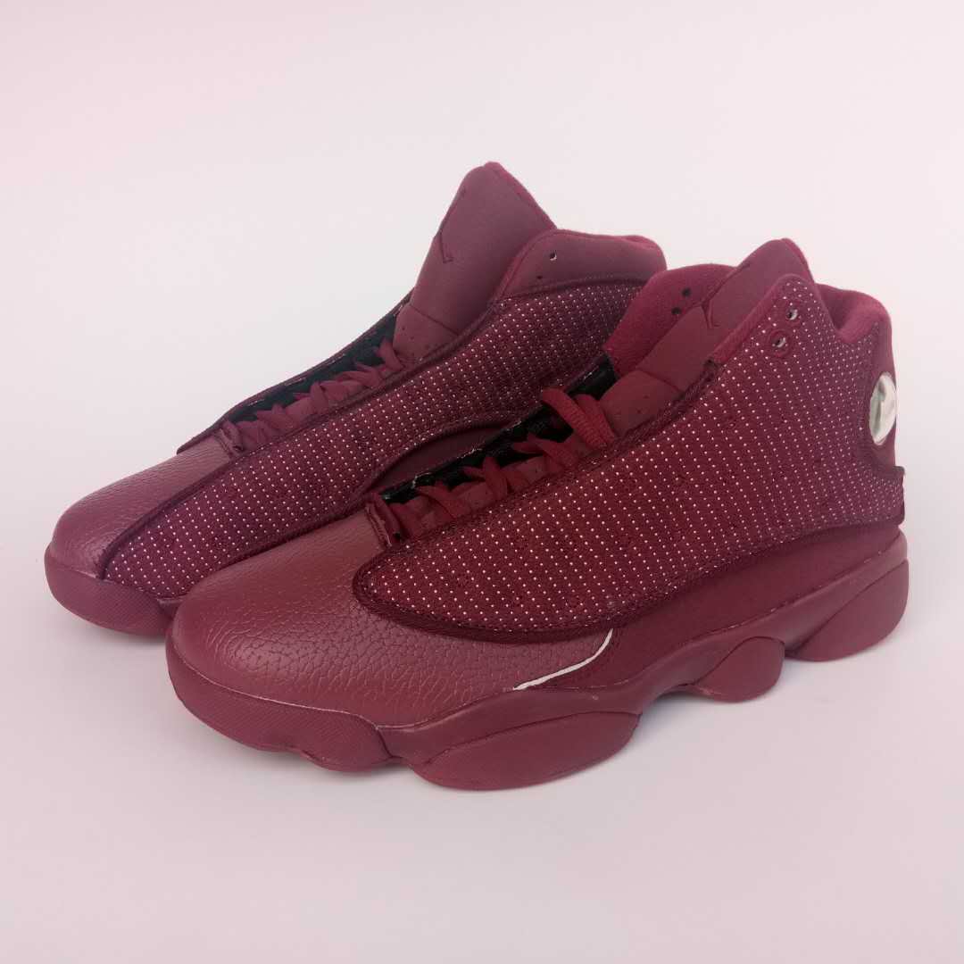 Men Air Jordan 13 Wine Red Shoes